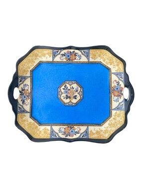 Wedgwood Melody  Blue and Gold Sandwich Serving Tray